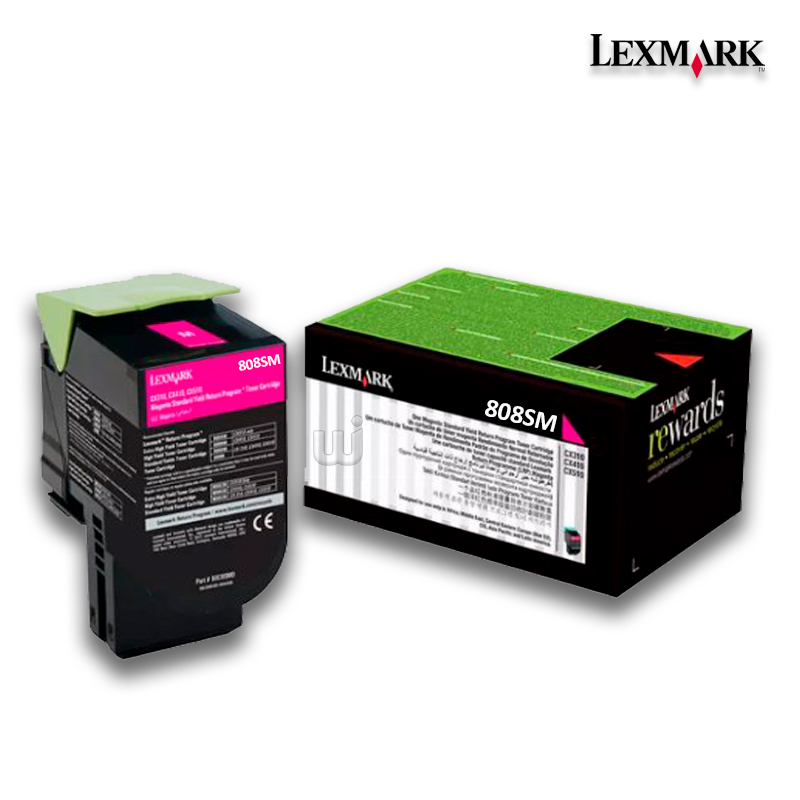 Tóner Lexmark 80C8SM0 (808SM) Magenta 2,000pag