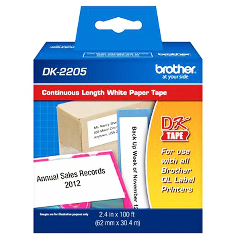 Brother – Rollo continuo  dk-2205 (62 Mm X 30,4 Mt)- Fondo Blanco