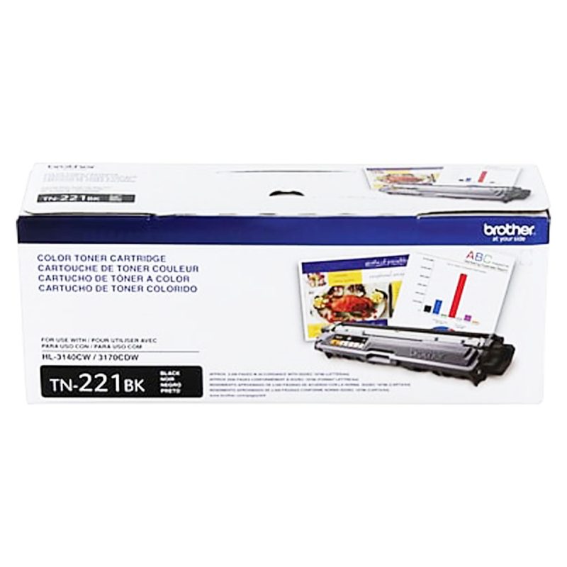 Toner Brother TN-221BK Negro, Rendimiento 2,500 pag.