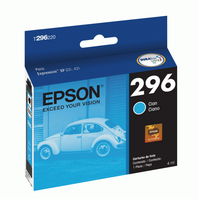Tinta Epson T296220 (296) Cyan 250 Pag