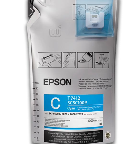 Tinta Epson T741200 Cyan 1LT SureColor SC-F6000