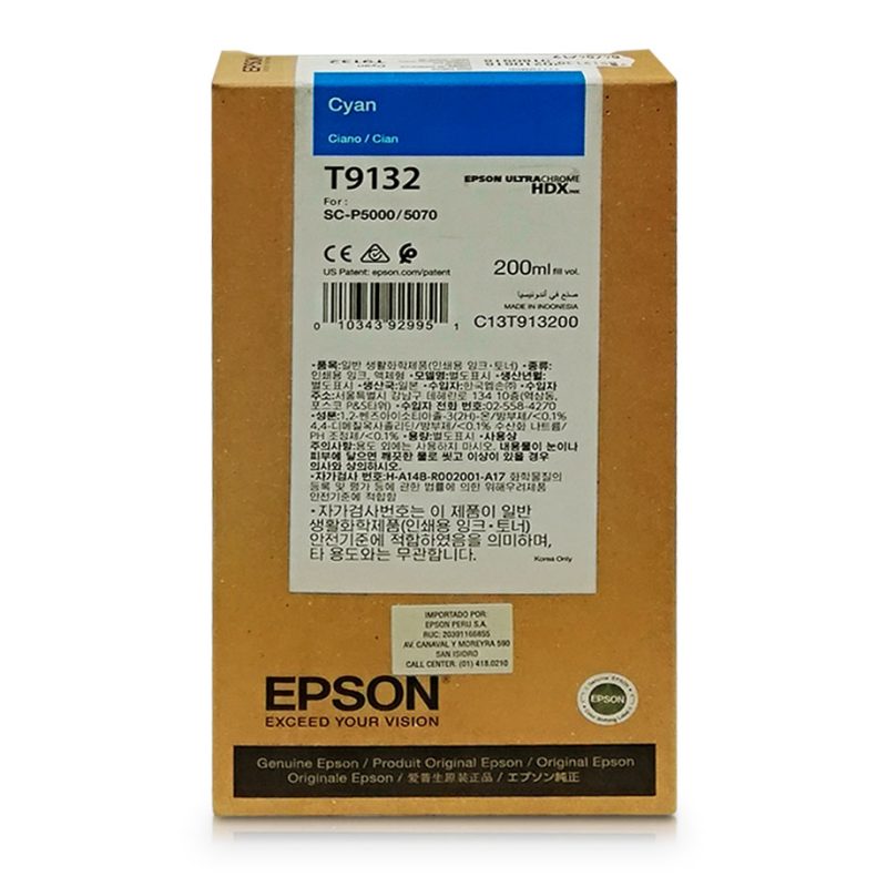 Tinta Epson T913200 Cyan (200ML)