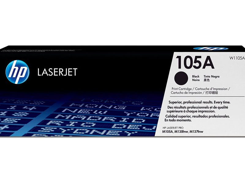 Tóner HP W1105A 105A para 【 Impresora hp 107w, 135a, 137fnw 】Negro 1,000pag.