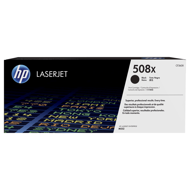 Toner Hp Lj 508X (CF360X) Negro 12,500pg.