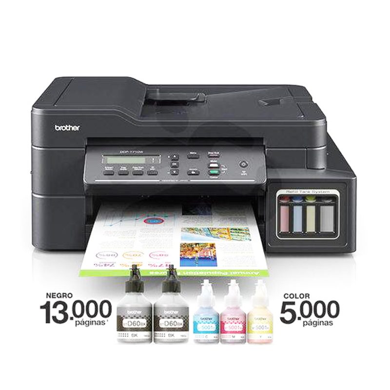 Brother - DCP-T710W multifunción de inyección de tinta a color, wifi/ adf