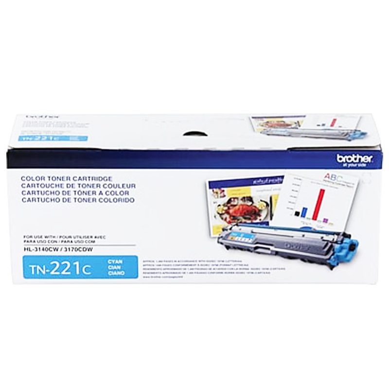 Toner Brother TN-221C cyan, Rendimiento 1,400 pag.