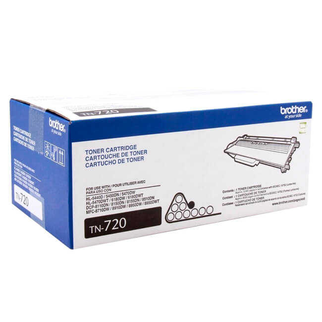 Toner Brother TN-720  Negro, Rendimiento 3,000 Pag