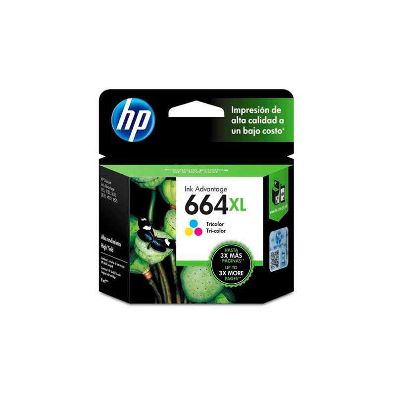 Tinta HP 664XL original F6V30AL Tricolor